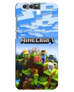 Чехол для Huawei Honor 9 (Glory 9, STF) с картинкой «Minecraft классический мир»