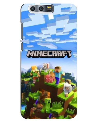 Чехол для Huawei Honor 9 (Glory 9, STF) с картинкой «Minecraft классический мир»