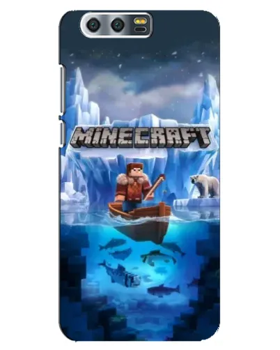 Чехол для Huawei Honor 9 (Glory 9, STF) с картинкой «Minecraft ледяной мир»