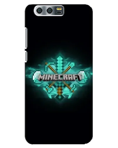 Чехол для Huawei Honor 9 (Glory 9, STF) с картинкой «Minecraft Diamond лого»