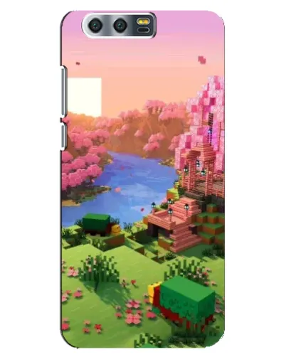Чехол для Huawei Honor 9 (Glory 9, STF) с картинкой «Розовое дерево Minecraft»