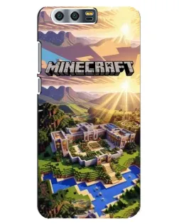 Чехол для Huawei Honor 9 (Glory 9, STF) с картинкой «Minecraft панорама»