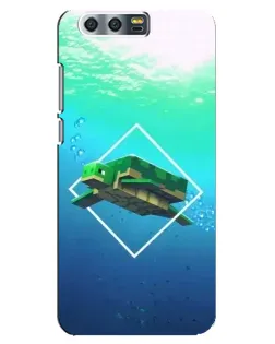 Чехол для Huawei Honor 9 (Glory 9, STF) с картинкой «Черепаха Minecraft»