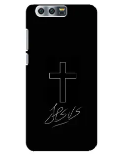 Чехол для Huawei Honor 9 (Glory 9, STF) с картинкой «Графический крест Jesus»