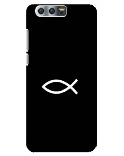 Чехол для Huawei Honor 9 (Glory 9, STF) с картинкой «Символ рыбы Jesus»