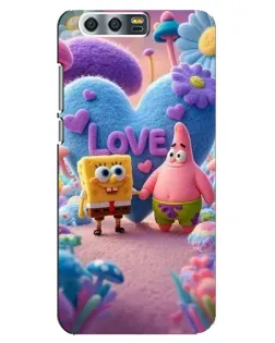Чехол для Huawei Honor 9 (Glory 9, STF) с картинкой «Губка Боб Патрик»