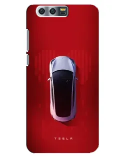 Чехол для Huawei Honor 9 (Glory 9, STF) с картинкой «Tesla Top View»