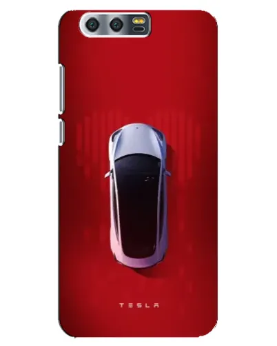Чехол для Huawei Honor 9 (Glory 9, STF) с картинкой «Tesla Top View»