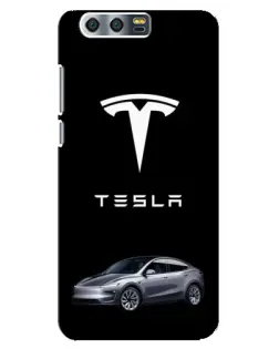 Чехол для Huawei Honor 9 (Glory 9, STF) с картинкой «Tesla Model Y»