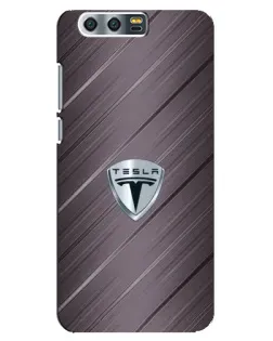 Чехол для Huawei Honor 9 (Glory 9, STF) с картинкой «Металлическая текстура Tesla»