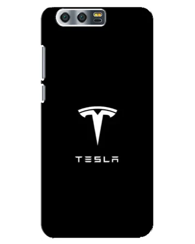 Чехол для Huawei Honor 9 (Glory 9, STF) с картинкой «Tesla White Logo»