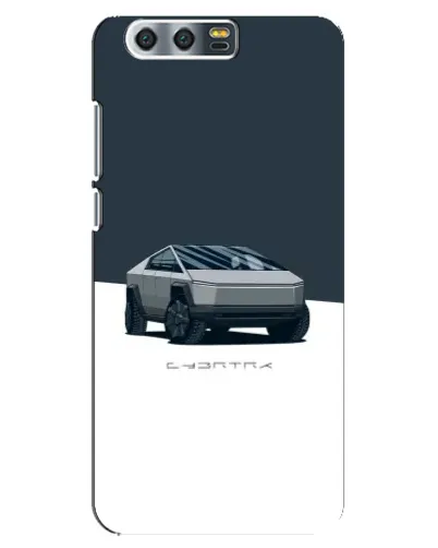 Чехол для Huawei Honor 9 (Glory 9, STF) с картинкой «Серебристый Cybertruck Tesla»