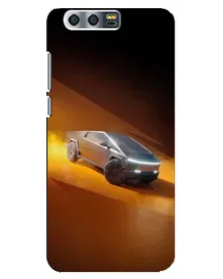 Чехол для Huawei Honor 9 (Glory 9, STF) с картинкой «Cybertruck в пустыне»