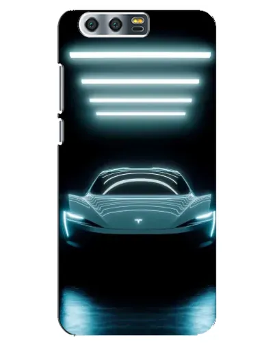 Чехол для Huawei Honor 9 (Glory 9, STF) с картинкой «Tesla в неоне»