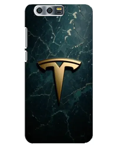 Чехол для Huawei Honor 9 (Glory 9, STF) с картинкой «Мраморная Tesla Gold»