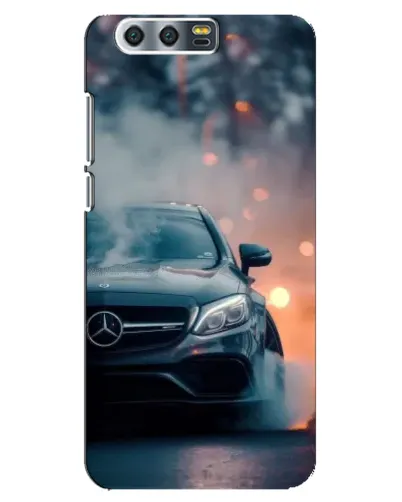 Чехол для Huawei Honor 9 (Glory 9, STF) с картинкой «Mercedes — ночной город»