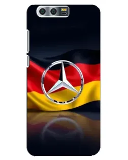 Чехол для Huawei Honor 9 (Glory 9, STF) с картинкой «Mercedes — флаг Германии»