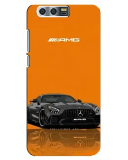 Чехол для Huawei Honor 9 (Glory 9, STF) с картинкой «Оранжевый Mercedes AMG»