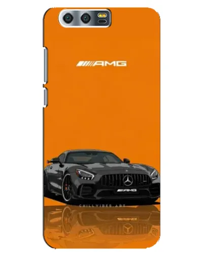 Чехол для Huawei Honor 9 (Glory 9, STF) с картинкой «Оранжевый Mercedes AMG»