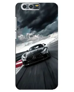 Чехол для Huawei Honor 9 (Glory 9, STF) с картинкой «Гоночный Mercedes AMG»