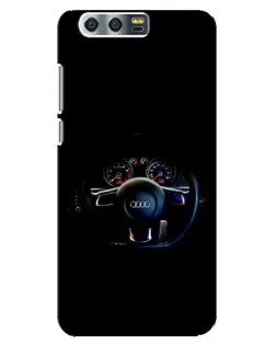 Чехол для Huawei Honor 9 (Glory 9, STF) с картинкой «Салон Audi — руль»