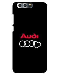 Чехол для Huawei Honor 9 (Glory 9, STF) с картинкой «Логотип Audi Heart»