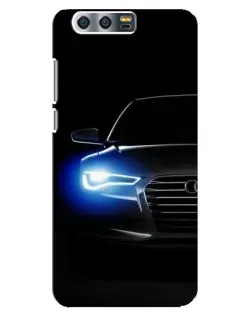 Чехол для Huawei Honor 9 (Glory 9, STF) с картинкой «Неоновый взгляд Audi»