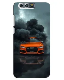 Чехол для Huawei Honor 9 (Glory 9, STF) с картинкой «Audi в облаках дыма»