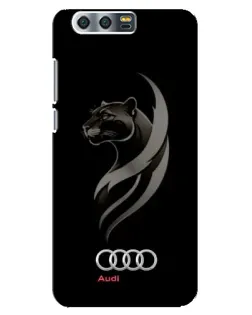 Чехол для Huawei Honor 9 (Glory 9, STF) с картинкой «Графика — пантера и Audi»