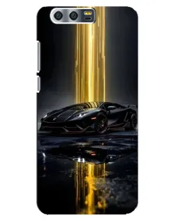 Чехол для Huawei Honor 9 (Glory 9, STF) с картинкой «Ночной Lamborghini драйв»