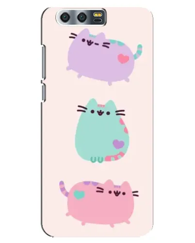 Чехол для Huawei Honor 9 (Glory 9, STF) с картинкой «Pusheen трио» Чехол для Huawei Honor 9 (Glory 9, STF) с картинкой «Pusheen трио»