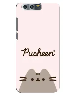 Чехол для Huawei Honor 9 (Glory 9, STF) с картинкой «Pusheen логотип» Чехол для Huawei Honor 9 (Glory 9, STF) с картинкой «Pusheen логотип»
