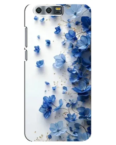 Чехол для Huawei Honor 9 (Glory 9, STF) с картинкой «Голубой цветочный каскад»