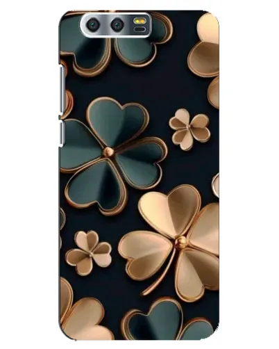 Чехол для Huawei Honor 9 (Glory 9, STF) с картинкой «Клевер в золоте»