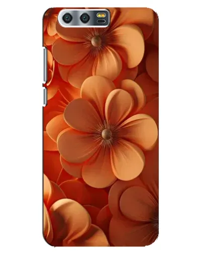 Чехол для Huawei Honor 9 (Glory 9, STF) с картинкой «Оранжевый макро цветок»