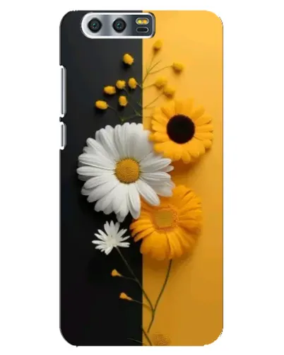 Чехол для Huawei Honor 9 (Glory 9, STF) с картинкой «Подсолнух и ромашка»