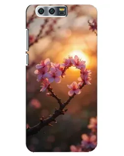 Чехол для Huawei Honor 9 (Glory 9, STF) с картинкой «Розовый цвет сердце на фоне заката» Чехол для Huawei Honor 9 (Glory 9, STF) с картинкой «Розовый цвет сердце на фоне заката»