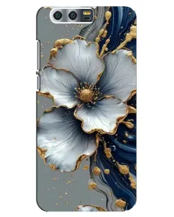 Чехол для Huawei Honor 9 (Glory 9, STF) с картинкой «Белый цветок и золотой флюид» Чехол для Huawei Honor 9 (Glory 9, STF) с картинкой «Белый цветок и золотой флюид»