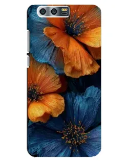 Чехол для Huawei Honor 9 (Glory 9, STF) с картинкой «Яркая сине-оранжевая флора» Чехол для Huawei Honor 9 (Glory 9, STF) с картинкой «Яркая сине-оранжевая флора»