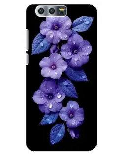 Чехол для Huawei Honor 9 (Glory 9, STF) с картинкой «Фиолетовые цветы с росою» Чехол для Huawei Honor 9 (Glory 9, STF) с картинкой «Фиолетовые цветы с росою»