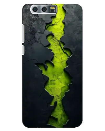 Чехол для Huawei Honor 9 (Glory 9, STF) с картинкой «Салатовый разлом скалы»