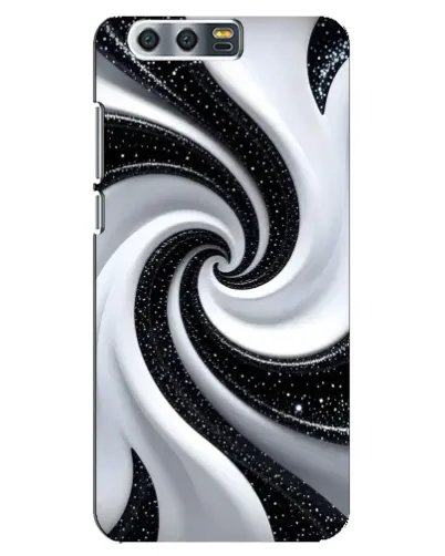 Чехол для Huawei Honor 9 (Glory 9, STF) с картинкой «Черно-белая спираль»