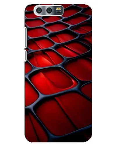 Чехол для Huawei Honor 9 (Glory 9, STF) с картинкой «Красная глянцевая сетка»