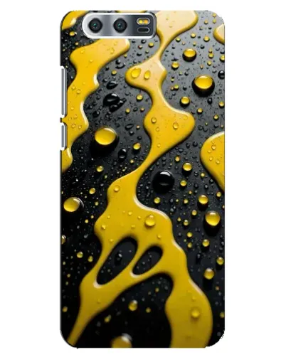 Чехол для Huawei Honor 9 (Glory 9, STF) с картинкой «Жидкое желтое золото»