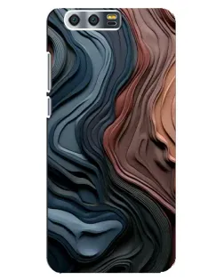 Чехол для Huawei Honor 9 (Glory 9, STF) с картинкой «Цветные волны каньона»