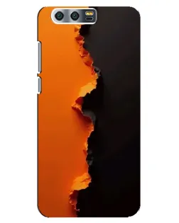 Чехол для Huawei Honor 9 (Glory 9, STF) с картинкой «Оранжевый разлом»