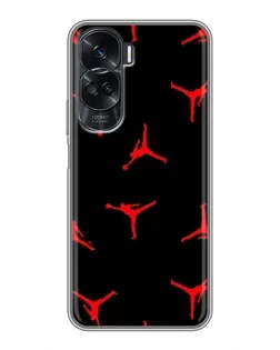 Чохол для Huawei Honor 90 Lite з картинкою «Jordan Red Pattern» Чохол для Huawei Honor 90 Lite з картинкою «Jordan Red Pattern»