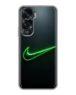 Чехол для Huawei Honor 90 Lite с картинкой «Неоновый контур Nike»