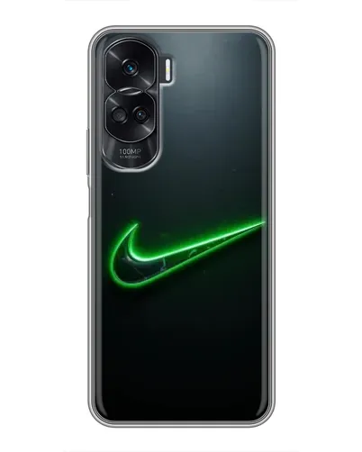 Чехол для Huawei Honor 90 Lite с картинкой «Неоновый контур Nike»
