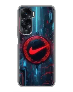 Чехол для Huawei Honor 90 Lite с картинкой «Техногенный стиль Nike»